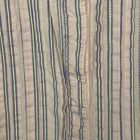 Boden Ruffle Front Button Up Long Sleeve Blouse Top Pink Striped Size US 6 UK 10 - Picture 4 of 8